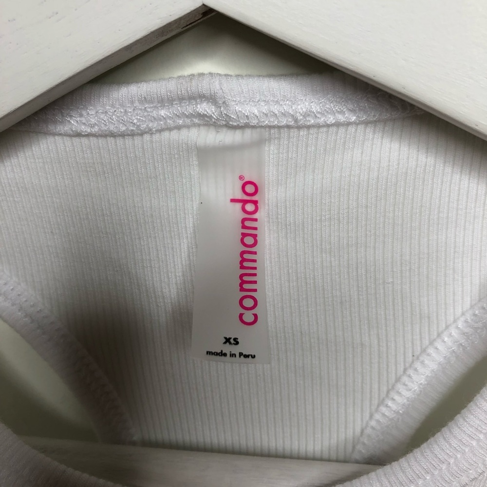 Commando Luxury Rib Tank White - Picture 7 of 9